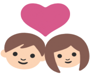 emoji android couple with heart