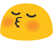 emoji android kissing face with closed eyes