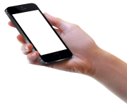 Hand Holding Black iPhone Mobile Png Image