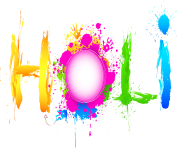 Happy Holi Text PNG File
