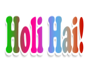 Happy Holi Text PNG