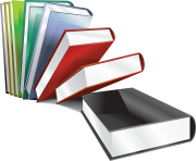 18 books png image with transparency background