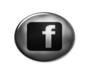 ultra glossy silver button facebook logo