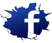 facebook logo fb crack break effect