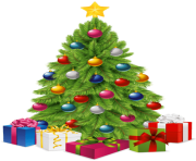 christmas tree transparent gifts