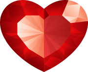 diamond heart png transparent red
