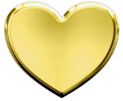 Gold Heart PNG Transparent Image