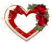 heart png transparent with roses