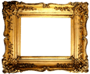 vintage gold frame transparent png