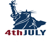 4th July Independence Day with Statue of Liberty PNG Clip Art Image