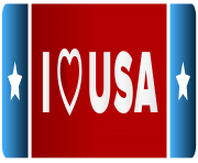 I Love USA Transparent PNG Clip Art Image