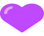 purple heart emoji png simple