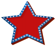 Star with Lights Transparent PNG Clip Art Image