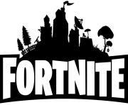 fortnite logo png black and white