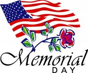 memorial day clipart rose and flag