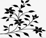 flowers clipart black and white