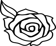 flower black and white rose clipart