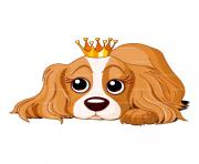 queen dog clipart cute