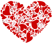 Heart made out of hearts clipart