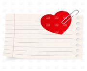 love letter exercise book sheet with attached paper heart download bFTQDJ clipart
