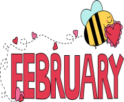 february clipart bee heart love