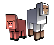 minecraft pig and sheep by enr1 d5lhhls