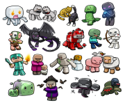 Minecraft Cliparts - Bonecos Do Minecraft Em Png - Free Transparent PNG  Clipart Images Download