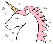 sleepy unicorn clipart