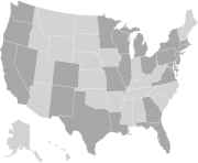 gray white printable america map