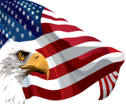 American Flag and Eagle Transparent PNG Clip Art Image