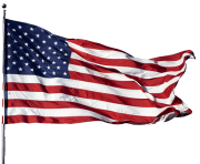 wind american flag png realistic
