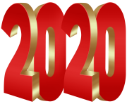 2020 Red Gold PNG Clip Art