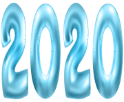 2020 Blue Transparent Clip Art Image