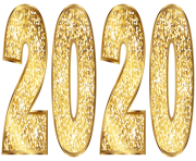 2020 Golden Transparent Clip Art Image
