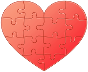 Puzzle Heart PNG Clipart