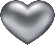 Silver Heart Transparent PNG Clip Art