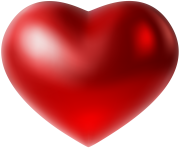 3D Red Heart PNG Clip Art Image