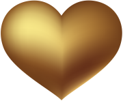 Gold Heart Transparent Clip Art Image