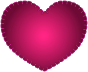 Pink Heart Sewing Style PNG Clipart