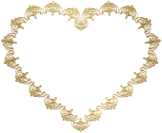 Heart Gold Transparent Clip Art Image