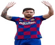 Lionel Messi thanks the public