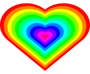 rainbow hearts inside heart png