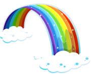 rainbow clouds diamond colorful png clipart