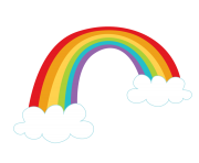 nature clipart rainbow with cloud