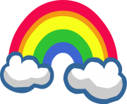 rainbow png with clouds